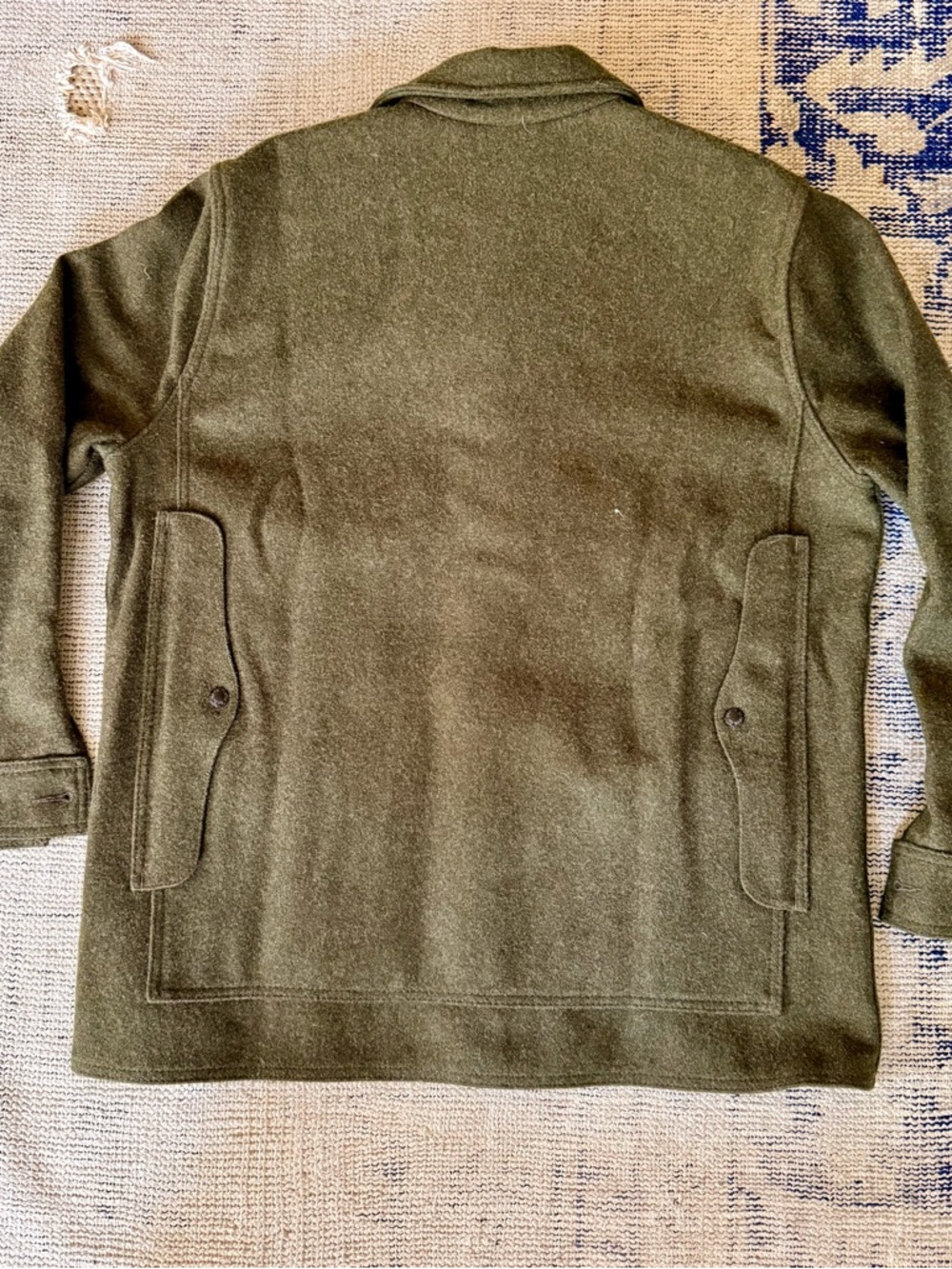 Filson Mackinaw Cruiser Olive Wool-Blend Coat - Picture 10 of 12